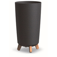 Doniczka na nóżkach wysoka antracytowa Gracia Tubus Slim Eco Wood DGTL240W-S433W