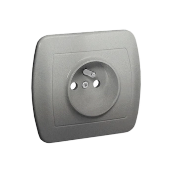 Gniazdo pojedyncze z uziemieniem aluminium AKORD AGZ1E/26 Kontakt-Simon