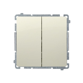 Wyłącznik podwójny schodowy beżowy Basic BMW6/2.01/12 Kontakt-Simon