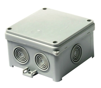 Puszka natynkowa hermetyczna pusta IP54 z dławicą zintegrowaną szara N90x90F Simet 35220002