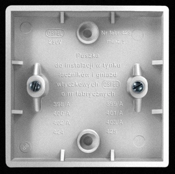 Puszka natynkowa pojedyncza biały ETA Ospel PWP-E/00