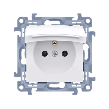 Gniazdo pojedyncze z uziemieniem IP44 biały SIMON 10 CGZ1B.01/11 Kontakt-Simon