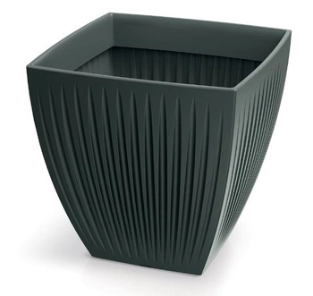 Doniczka z wkładem antracytowa Latia Square Midl TLSO48M-466R