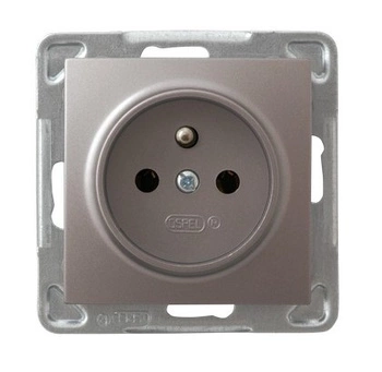 Gniazdo pojedyncze z uziemieniem  tytan IMPRESJA  GP-1YZ/m/23 Ospel