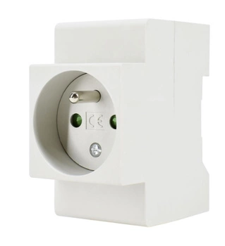Gniazdo montowane na szynę z uziemieniem TH35 16A 230V Bemko A17-FS16