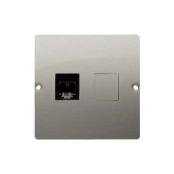 Gniazdo telefoniczne pojedyncze RJ11 satyna Basic BMTF1.02/29 Kontakt-Simon