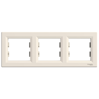 Ramka 3-krotna pozioma kremowa Asfora EPH5800323 Schneider