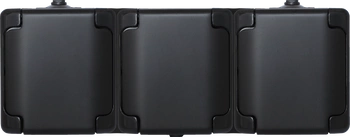 Gniazdo potrójne natynkowe hermetyczne czarny IP54 BRYZA 180940 