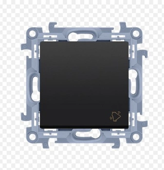 Przycisk dzwonkowy czarny mat SIMON 10 CD1C.01/49 Kontakt-Simon