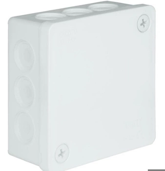 Puszka natynkowa hermetyczna biała bez zacisków 86x86x40 IP55 Viplast 02301