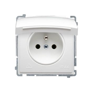 Gniazdo pojedyncze z uziemieniem białe IP44 Basic BMGZ1B.01/11 Kontakt-Simon