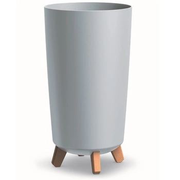 Doniczka na nóżkach jasna szara Gracia Tubus Slim DGTL240-443U