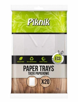 Talerzyki papierowe prostokątne 20szt Kuchcik 4037