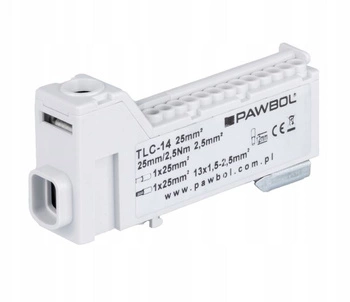 Listwa zaciskowa bezgwintowa szara LZB 14/SZ Pawbol E.4136SZ