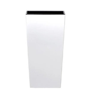 Doniczka wysoka z wkładem biała URBI SQUARE DURS300-S449