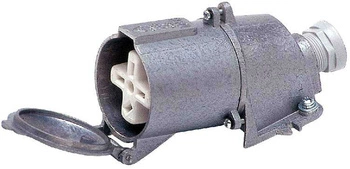 Gniazdo metalowe płaskie bolce 32A 500V Tarel 2141-120