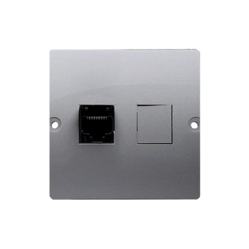 Gniazdo komputerowe pojedyncze RJ45 stal inox Basic BMF51.02/21 Kontakt-Simon