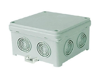 Puszka natynkowa hermetyczna pusta IP54 z dławicą szara N80x80F Simet 35210002