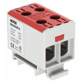 Złączka szynowa podwójna czerwona 2 x 1.5-50mm Morek MAA2050R10