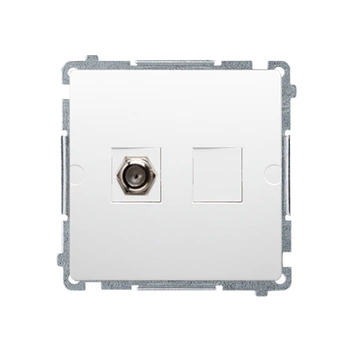 Gniazdo antenowe typu F pojedyncze białe Basic BMAF1.01/11 Kontakt-Simon