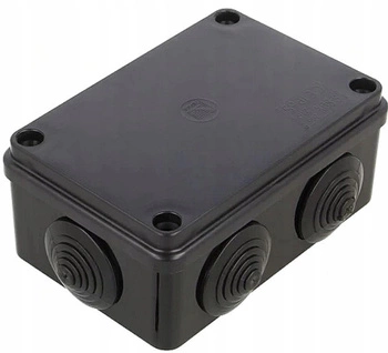 Puszka natynkowa hermetyczna czarna IP65 120 x 80 x 50mm Pawbol S-BOX 206C