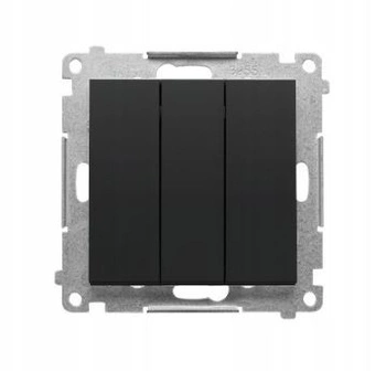 Wyłacznik potrójny czarny mat Simon 55 TW31.01/149 Kontakt-Simon