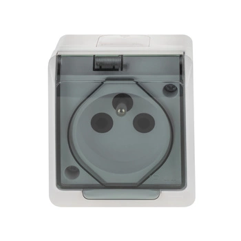 Gniazdo pojedyncze natynkowe hermetyczne biały HERMES 0321-01 ELEKTRO-PLAST