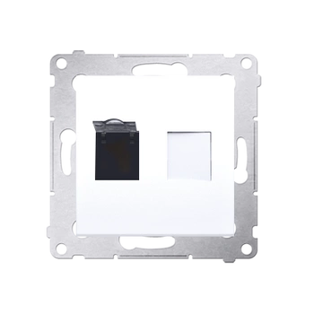 Gniazdo komputerowe pojedyncze RJ45 kat.6 białe Simon 54 D61.01/11 Kontakt-Simon