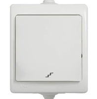 Łącznik schodowy natynkowy hermetyczny biały IP44 VENA 150406 