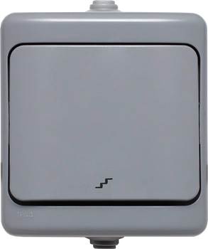 Łącznik schodowy natynkowy heremtyczny szary IP54 BRYZA 180006