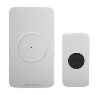 Dzwonek bezprzewodowy biały learning system 230V 38 dzwięków 4 poziomy głośności Plastrol W-04516