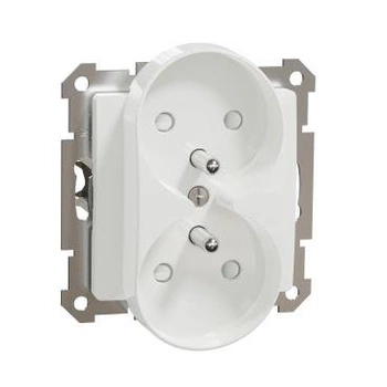 Gniazdo podwójne z uziemieniem białe Sedna Elements SDD111271 Schneider