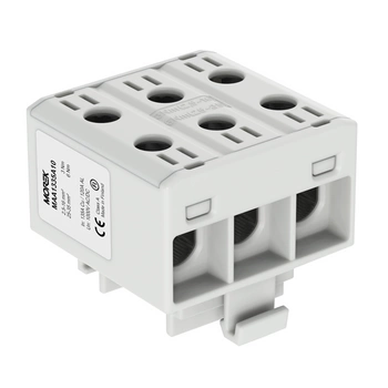 Złączka szynowa potrójna szary 3 x 6-50mm Morek MAA1350A10