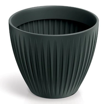 Doniczka z wkładem antracytowa Latia Round TLRO40-466R