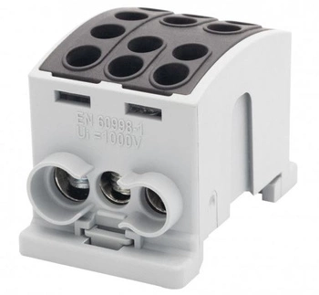 Złączka szynowa czarna HLK 125A-3 (1x35,2x25 / 1x35,2x25) F-elektro F2.0375