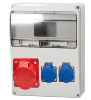 Rozdzielnia stacjonarna LAGO 11-mod gniazda 16A 5p 2x230V F-elektro F3.0286
