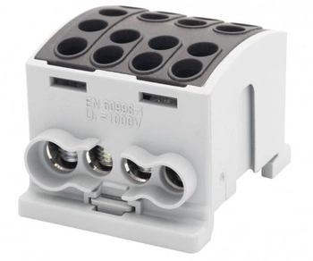 Złączka szynowa czarna HLK 125A-4 (1x35,3x25 / 1x35,3x25) F-elektro F2.0380