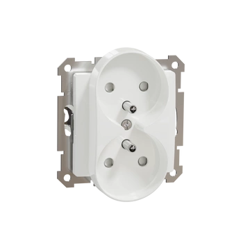 Gniazdo podwójne z uziemieniem białe Sedna Design SDD111275 Schneider
