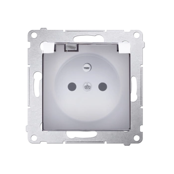 Gniazdo pojedyncze z uziemieniem IP44 białe Simon 54 DGZ1BZ.01/11A Kontakt-Simon