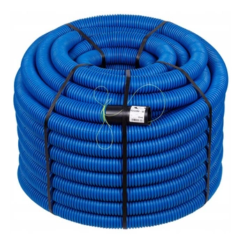 Rura karbowana peszel niebieska do ziemi z pilotem 40mm 40/33 25mb 2323233 