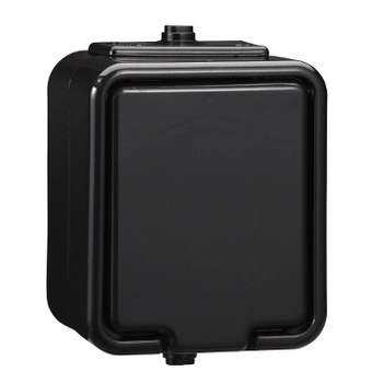 Gniazdo pojedyncze natynkowe hermetyczne czarny IP44 Cedar NT130H05 