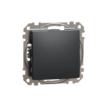 Łącznik pojedynczy czarny antracyt Sedna Design&Elements SDD114101 Schneider