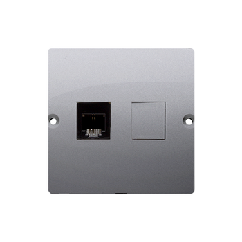 Gniazdo telefoniczne pojedyncze RJ11 Inox BASIC BMTF1.02/21 Kontakt-Simon