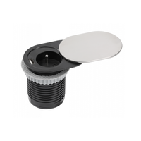 Gniazdo meblowe wpuszczane 1-gniazdo z/u 1xUSB 2,4A inox GTV AE-BPW1U1UCH-51 